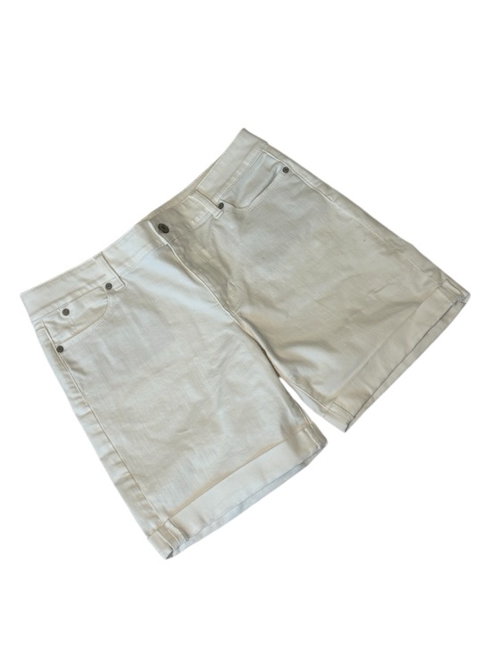 Talbots Pants - TALBOTS Boyfriend White Cuffed Shorts Size 12P